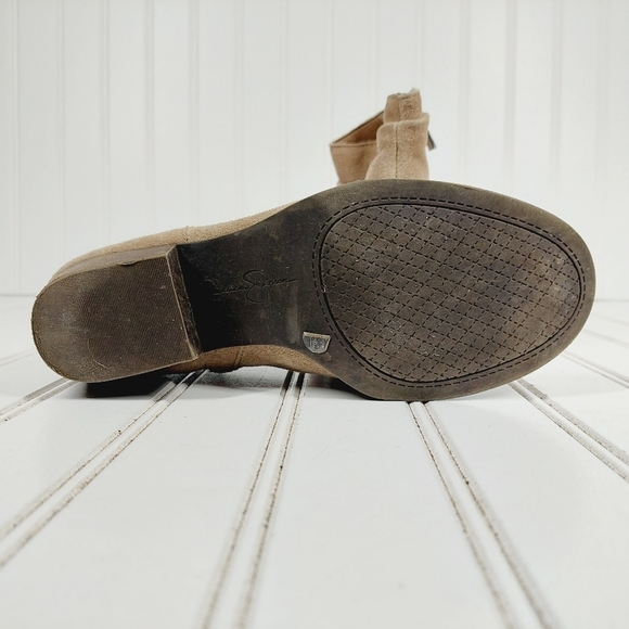 Jessica Simpson Dalisa Women's Brown Suede Leather Slip On Ankle Booties C181 - Picture 10 of 12